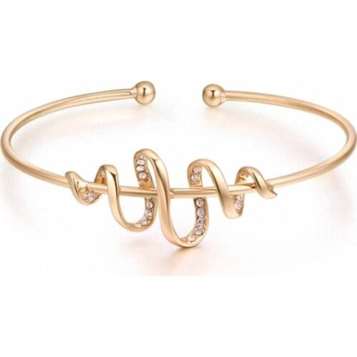 TRACYSWING Element Austrian Crystals jewelry Champagne gold Color Fashion bangle for women Brand new sale Vintage Th-131081