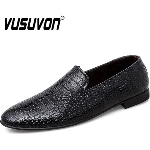 Size 37-45 Spring Autumn Mens Penny Loafers Genuine Leather Hand Painted Slip On Dress Shoes Boys Wedding Casual Business Flats