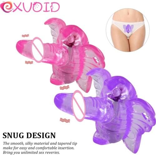 EXVOID Sucker Vibrator Strong Vibration Sex Toys for Women Wearable Dildo Vibrators G-spot Massager Clitoris Stimulate Silicone