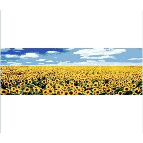 Embroidery Package Hot Sell Best Quality Cross Stitch Kits Clear Sky Sunflower Garden Free Shipping