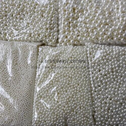 La Belleza Ivory/white round pearls dress brides accessories 3mm-12mm diameter 0.5Kg/lot good quality pearls wholsale