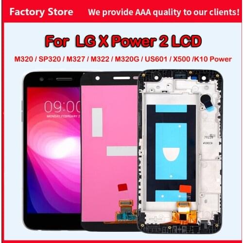 10-Touch AAA Quality LCD For LG X power2 With Frame Display Screen For LG K10 Power X500 X Charge M320G SP320 M327 M322 Display