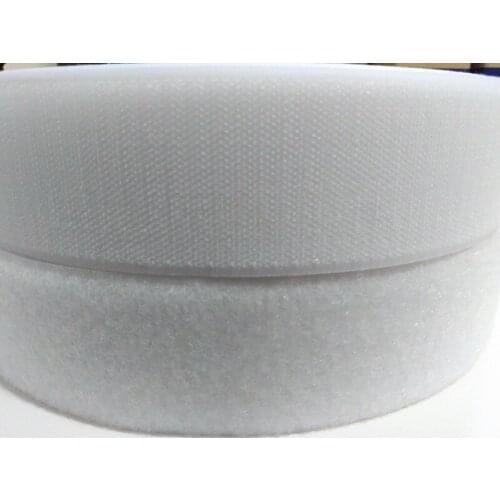 2Rolls/set 50mm*25m sewing Hook and Loop straps for clothing Black or White hook loop fastening tape not self adhesive