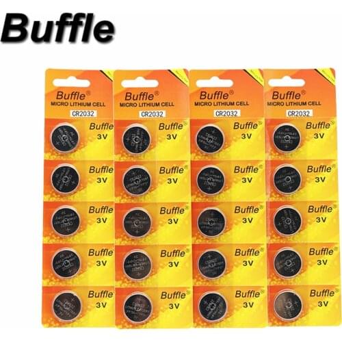 20pcs/4cards CR2032 Battery 3V Lithium Button Battery BR2032 DL2032 Coin Cell Batteries cr 2032 lithium batteries