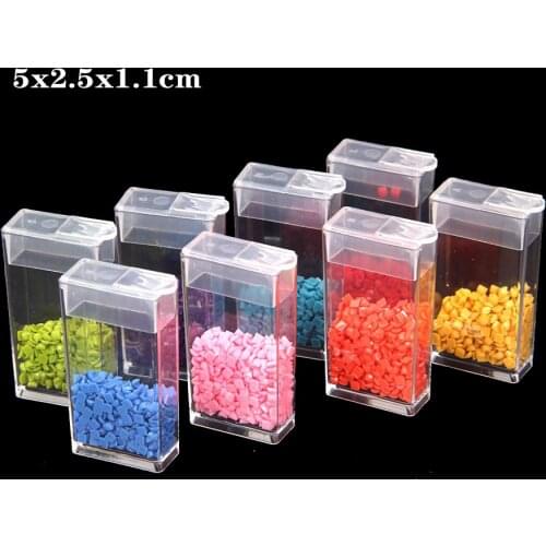 60Bottles Square and round bottle Diamond Painting Accessories Container Bottles Diamond Painting Tools Crystal Bead Storage jar