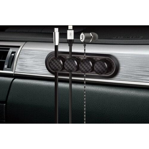 Car Cabl Organizer Holder Silicone USB Cable Winder Desktop Tidy Management Clips Cable Holder for Mouse Headphone Wire Clip Car