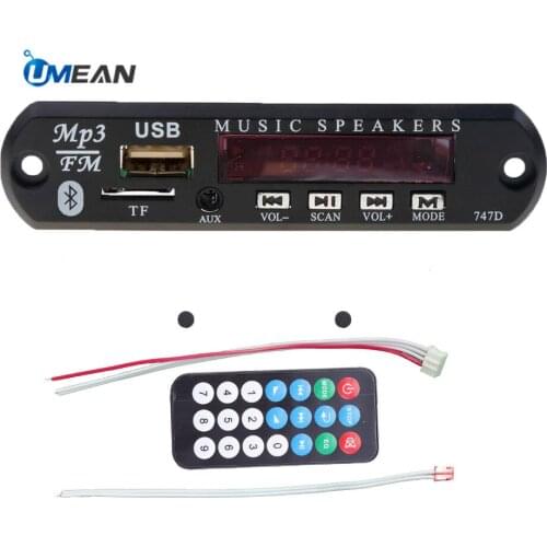 Hot Wireless Bluetooth 12V MP3 WMA Decoder Board Audio Module USB TF Radio FM AUX For Car Accessories with Remote Control