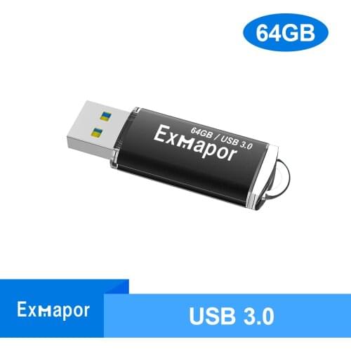 64GB USB 3.0 Flash Drive,USB Stick Up to 80MB/s Read,Thumb Drive,Exmapor Jump Drive,Pen Drive, Memory Stick for Computer Black