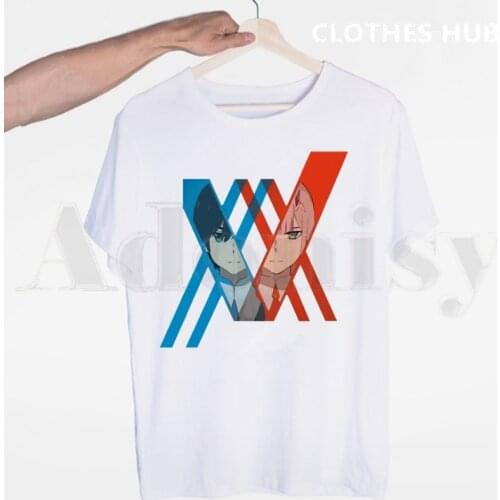 Darling In The FranXX Zero Two Arigatou 02 Anime Hipster Men T Shirt O-neck Casual Summer T-shirt Man Woman Tees Tops