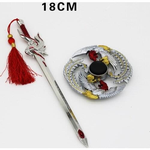 2 fingertip top toy hellfire weapon finger game spindle rotating weapon pendant decompression toy jewelry holiday gift