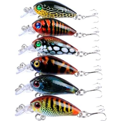 40%HOT 6Pcs 4.5cm 4g Fishing Artificial Hard LifelikeS1 Lure Wobbler Water Fish Swim Bait