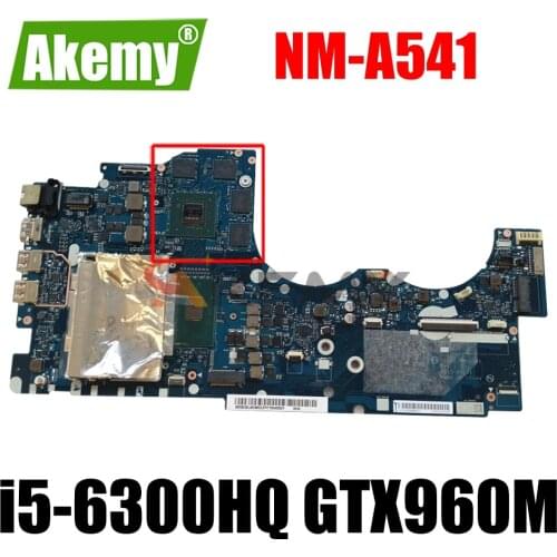 5B20K37601 For Lenovo Y700 Y700-17ISK Laptop Motherboard BY511 NM-A541 With i5-6300HQ CPU GPU GTX 960M DDR4 100% Tested