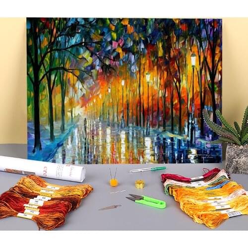 Ice Reflections Printed 11CT Cross Stitch Set DIY Embroidery DMC Threads Hobby Knitting Sewing Needlework Sales Gift