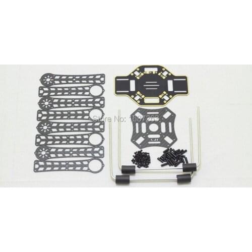 Newest LJI 380 X4 380mm Wheelbase Carbon Fiber Mini Quadcopter Frame w/ PCB Board RC FPV Drone + Aluminum Landing Gear Skid