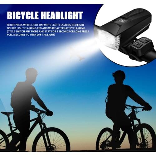 New Bike Bicycle Light USB LED Rechargeable Set Mountain Cycle Front Back Headlight Lamp Flashlight 2021