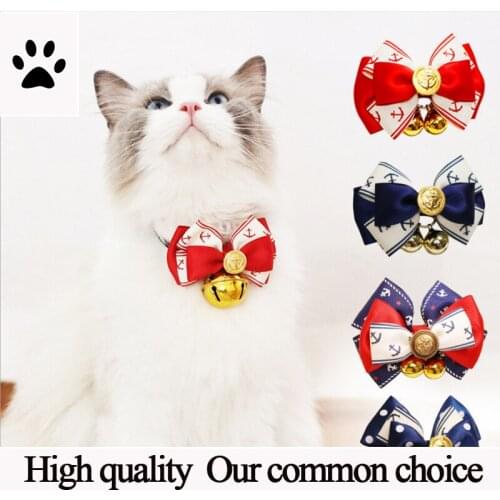 British Wind Dog Adjustable Collar Pet Bell Teddy Bowknot High Quality Handmade Deerskin Collar Golden Hair Bow Tie Cat Jewelry