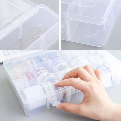 36 Grid Transparent Pocket Peripheral Product Paper Tape Storage Box Periphery of Hand Account for Home Small Item