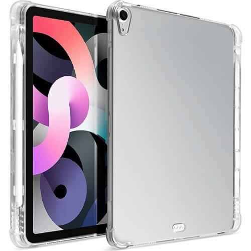 Transparent Clear Silicone TPU Soft Case For iPad Air 4 10.9 inch 2020 Shockproof With Pen Case For iPad A2324 A2072 A2325 A2316