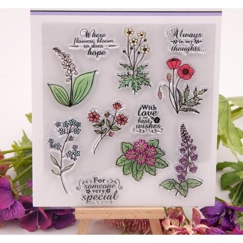 Silicone Seal Photo Album Decor Clear Sheets DIY Scrapbooking Stationery Toys T1357 Small Flower