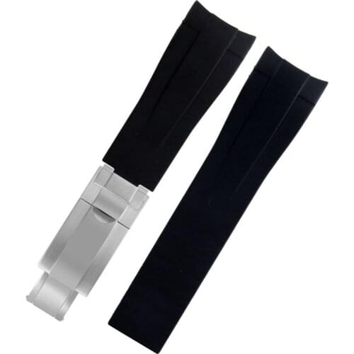 High quality silicon watchband for ROX wristband with folding buckle waterproof rubber bracelet sport 20mm watch band