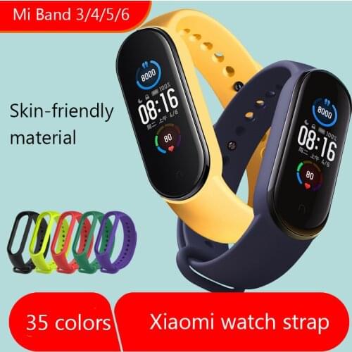 Strap For Xiaomi Mi Band 6 5 4 3 Silicone Color TPU Wristband Bracelet Replacement Straps For Xiaomi Band 6 MiBand 5 Wrist bands