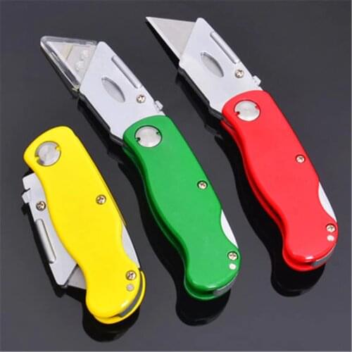 Folding Knife Heavy Duty Knife Pipe Cutter Stainless Steel Utility Knife with 5PCS Knife Blades Outdoor survival tools