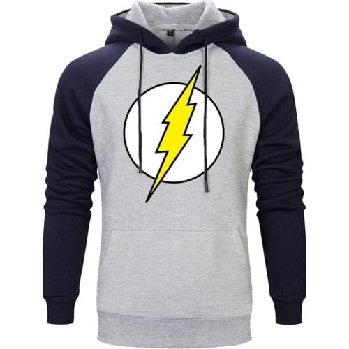Mens Raglan Sleeve Sweatshirts The Big Bang Men High Quality 2020 New spring Autumn Hooded Hoody Theory Flash man Hooded Hoodies