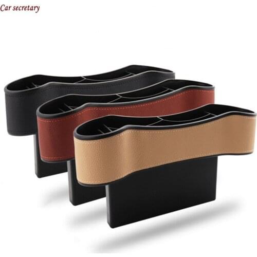 Storage Box Car Organizer Seat Gap PU Case Pocket Car Seat Side Slit for Wallet Phone Coins Cigarette Keys Cards For Universal