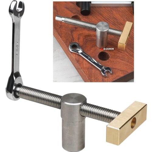 Universal Mini Drill Press Walnut Vise Clamp Table Bench Vice for Woodworking Carving Bed Accessories