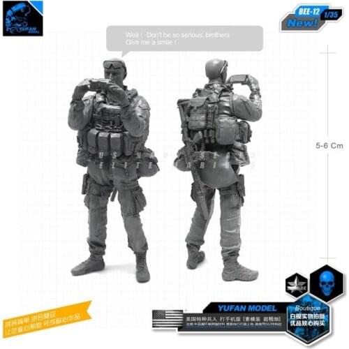 1/35 Resin model kits Figure Modern Us Special Force Soldier self-assembled Bee-12