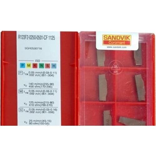 10PCS CARBIDE INSERT R123F2-0250-0501-CF 1125