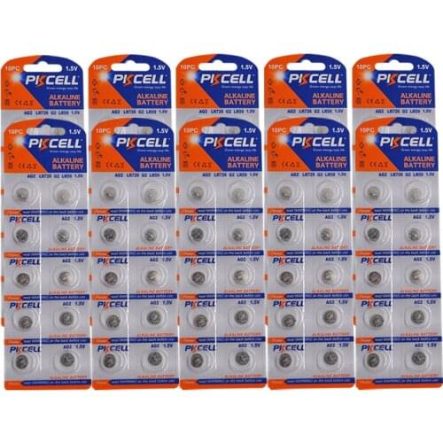 100Pcs/10Card AG2 1.5V 396 SR726SW SR59 726 LR59 0% Mercury Button Batteries For bullets eggs watches calculators remote control