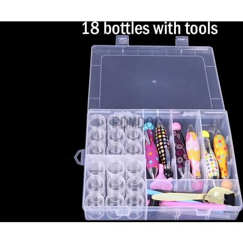18pcs 5D diamond painting accessories Sets Diamond Painting Tools Storage Box Beads Container Rhinestone Storage Boxes Accessory