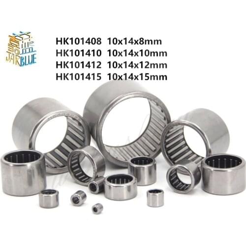 2 or 10pcs bearing HK1008 HK1010 HK1012 HK1015 Needle Roller Bearing 10*14*8/10/12/15mm