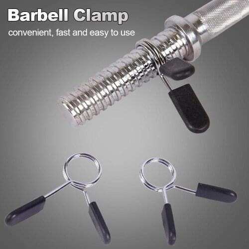 2Pc 28/30 mm Barbell Clamp Spring Collar Clips Gym Weight Dumbbell Lock Standard Lifting Kit Barbell Lock Fitness Equipment
