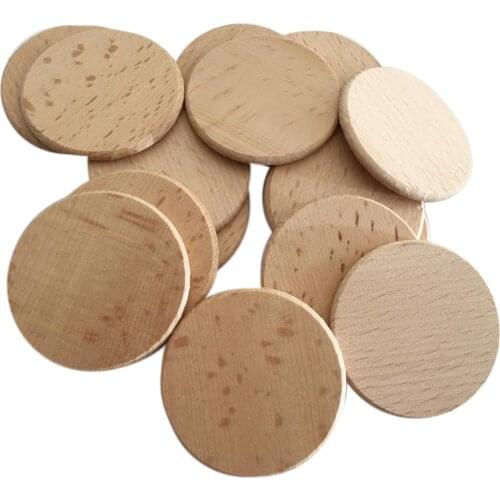 20 Pieces Unfinished Wood Slices Round Disc Circle Wood Pieces Ornaments Craft