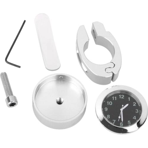22mm 7/8" & 25mm 1" Universal Motorcycle Handlebar Chrome Dial Clock