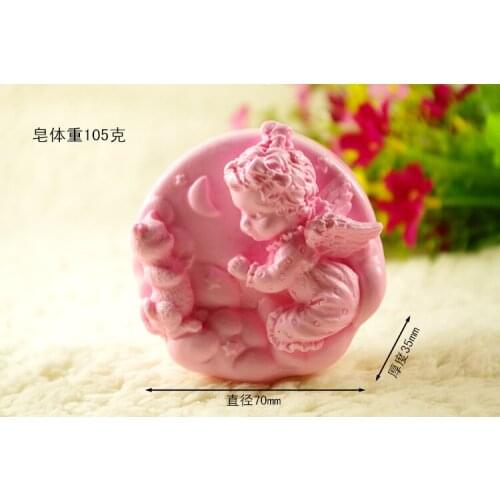 Free shipping diy handmade soap molds cleansing milk soap mold silicone angel soap mold