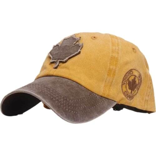 Washed Cotton Men Maple Leaf Baseball Cap for Women Snapback Hat Animal Embroidery Bone Caps Gorras Casual Casquette Men