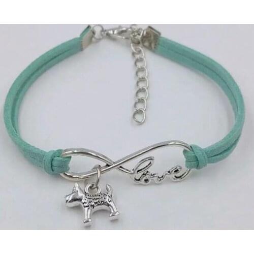 Infinity Love lucky 8 Bracelet Pet Puppy Charm Pendant Women/ Men Simple Bracelets/Bangles Jewelry Gift 14 Colors