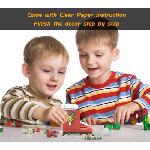 Buildmoc Christmas Boots Apartment 164PCS MOC Model Building Blocks Toys for Children Christmas Xmas DIY Toy Kids Gifts