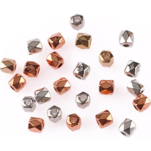 500-300pcs 3.5/4.5/5mm Faceted Cylinder Seed Spacer Bead Bulk Cuboid CCB Plastic Loose Beads For DIY Jewelry Making Accessories