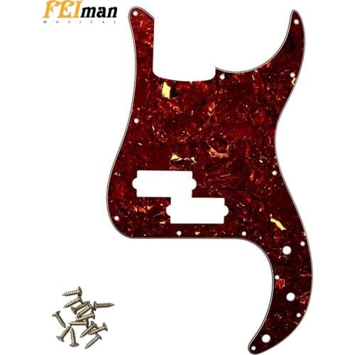 Pleroo Guitar Parts 13 Holes Pickguard for Fender USA/Mexico Standard P Bass Style Guitar Scratch Plate Without Truss Rod Hole