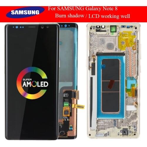 SUPER AMOLED 6.3'' Display with Burn-Shadow LCD for SAMSUNG Galaxy Note8 N9500 N950F N900D N900DS LCD Touch Screen Digitizer
