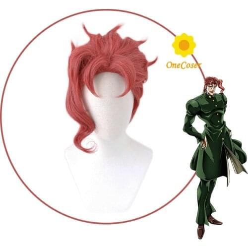 JOJOs Bizarre Adventure Kakyoin Noriaki Cosplay Short Red Wig Heat-resistant Fiber Hair + Wig Cap Party Props Men Women