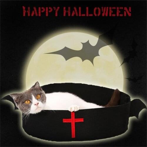 Hallowmas Cat Bed Small Dog Mat Festival Christmas Folded Resistance Catch A Bite Beds For Pets