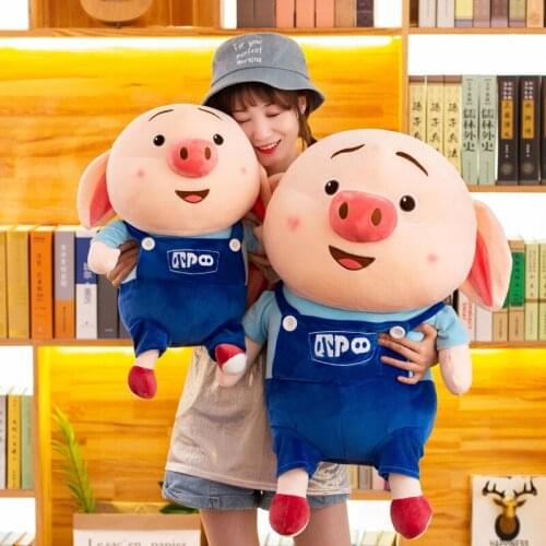 Stuffed Plush New Pig Toys Pillow Kawaii Sleeping Pillow Cute Pig Doll Plush Toy Kids Birthday Christmas Present