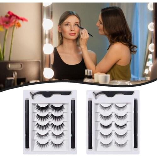 Magnetic Eyeliner with Eyelashes Set False Lash and Eyeliner Kit Creates Perfect and Natural Comfortable to Wear All Day Long