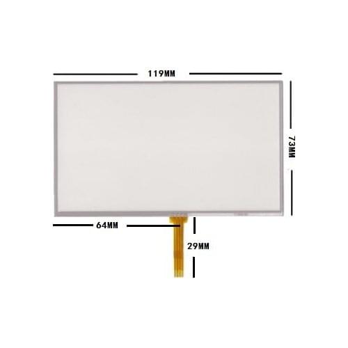 New 5 inch 4-wire resistive 119*73 compatible Navigator XWT938 touch screen Panel 119mm*73mm free shipping