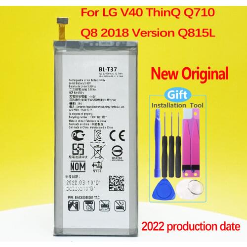 NEW Original BL-T37 For LG V40 ThinQ Q710 Q8 Q710MS LM-Q710CS LM-Q710MS 2018 Version Q815L 3300mAh Smart Phone Battery